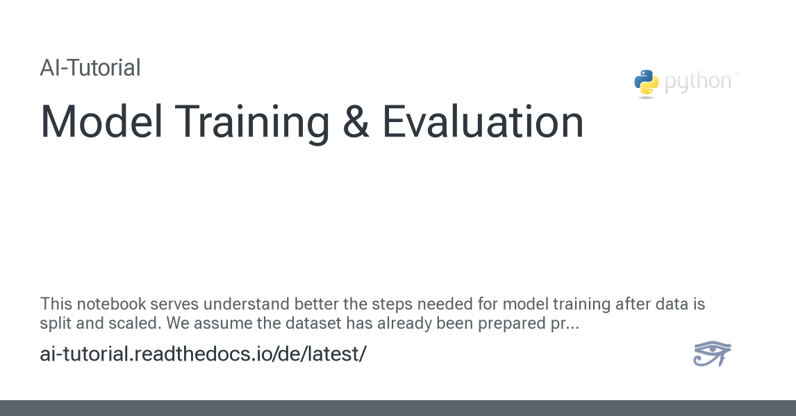 Model Training & Evaluation - AI-Tutorial 24.1.0